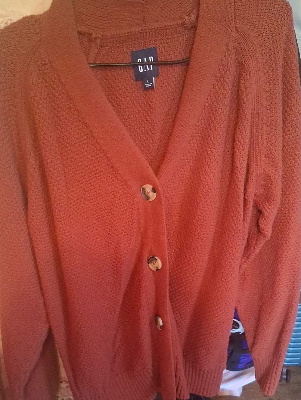 GAP Women’s Rust Button-Front Knit Cardigan